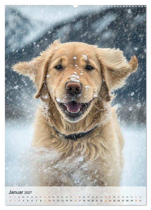 Golden Retriever - ein Hund für die Familie (CALVENDO Premium Wandkalender 2027)