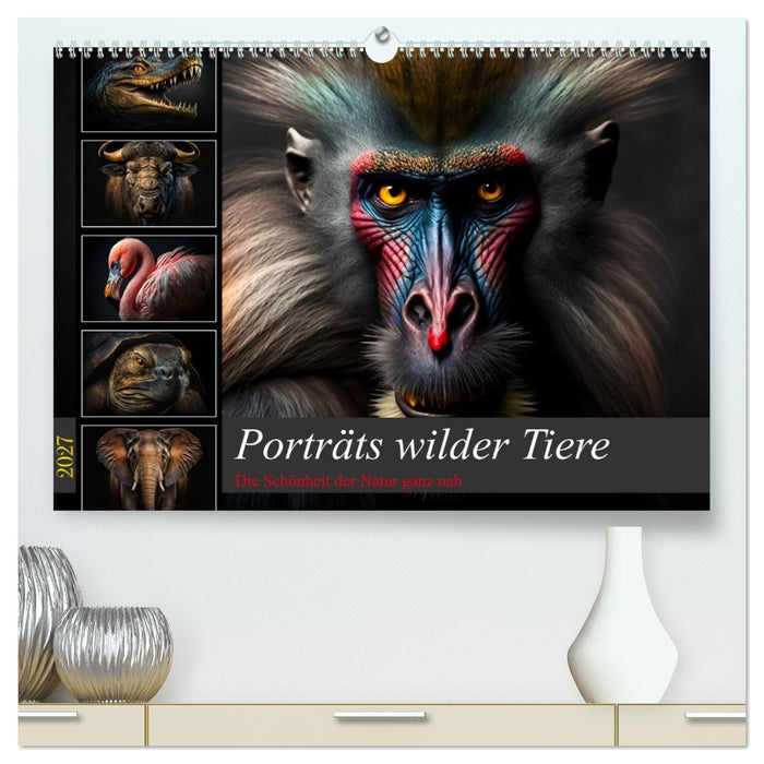 Porträts wilder Tiere (CALVENDO Premium Wandkalender 2027)