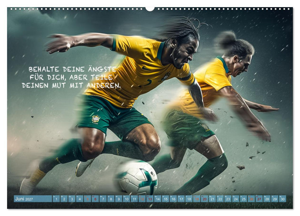 Fußball und coole Sprüche (CALVENDO Premium Wandkalender 2027)