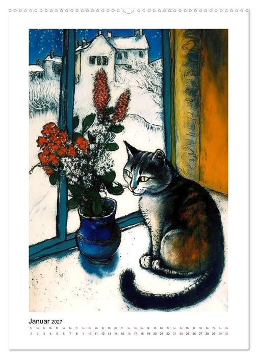 Katzengemälde (CALVENDO Wandkalender 2027)