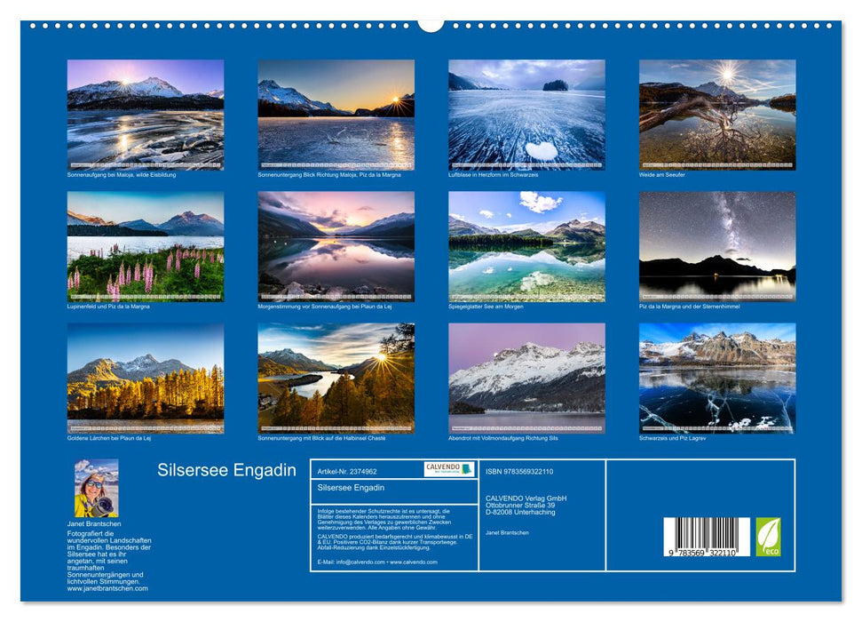 Silsersee Engadin (CALVENDO Premium Wandkalender 2027)
