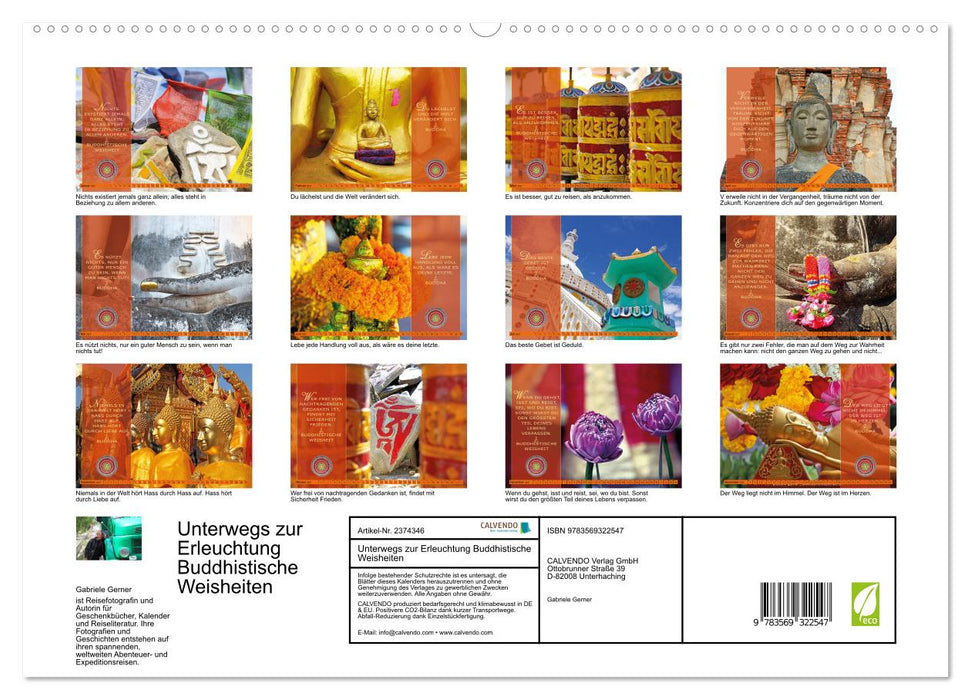 Unterwegs zur Erleuchtung Buddhistische Weisheiten (CALVENDO Premium Wandkalender 2027)