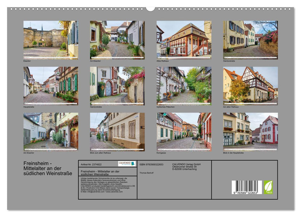 Freinsheim - Mittelalter an der südlichen Weinstraße (CALVENDO Premium Wandkalender 2027)