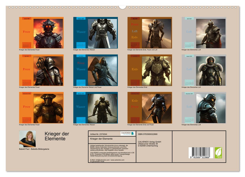 Krieger der Elemente (CALVENDO Premium Wandkalender 2027)