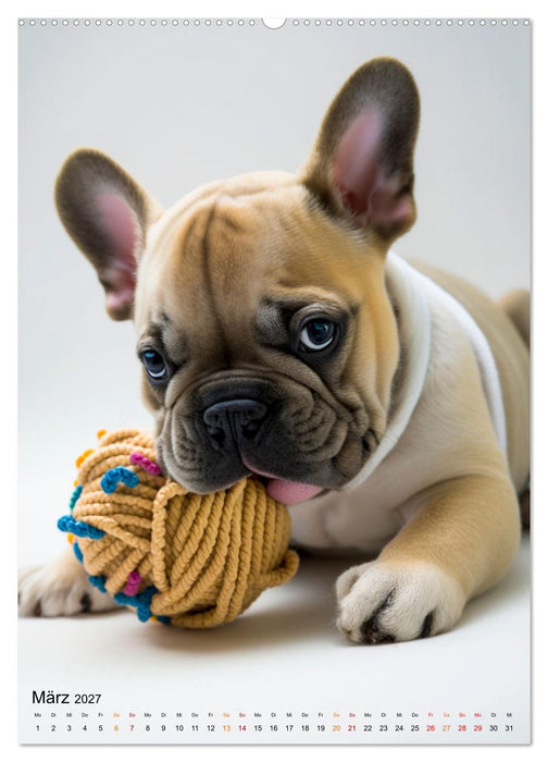 Französische Bulldogge - ein Hund für die Familie (CALVENDO Premium Wandkalender 2027)