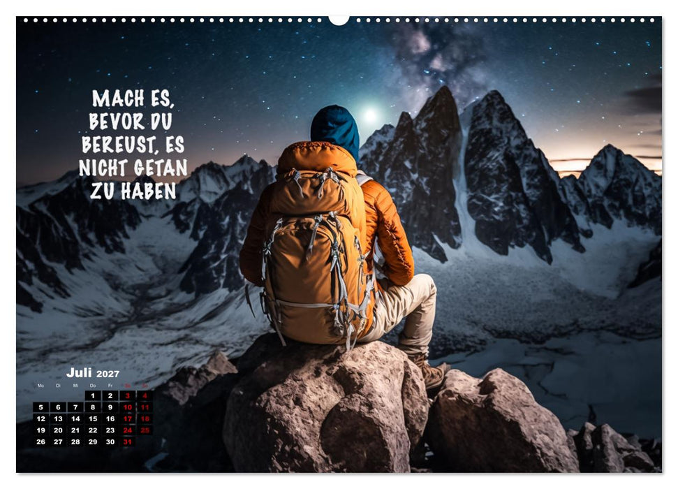 Motivation und Bergsteigen (CALVENDO Premium Wandkalender 2027)