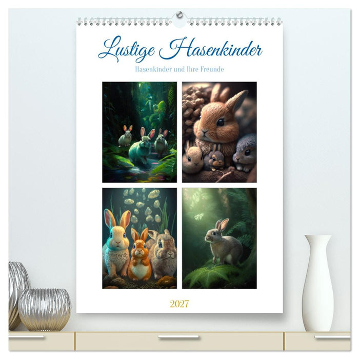Lustige Hasenkinder (CALVENDO Premium Wandkalender 2027)