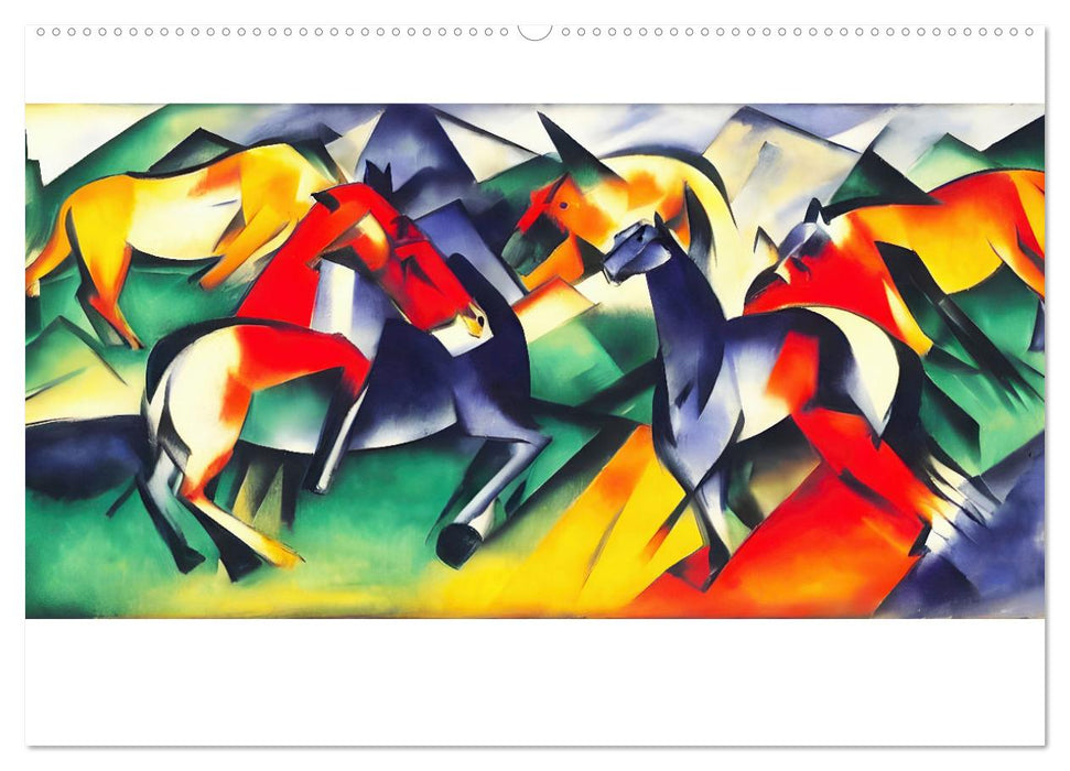 Bauernhoftiere, expressionistisch bunt (CALVENDO Premium Wandkalender 2027)