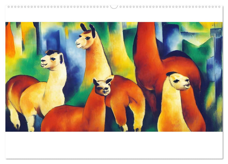 Bauernhoftiere, expressionistisch bunt (CALVENDO Premium Wandkalender 2027)
