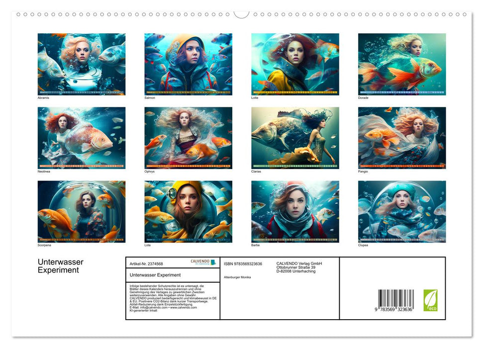 Unterwasser Experiment (CALVENDO Premium Wandkalender 2027)