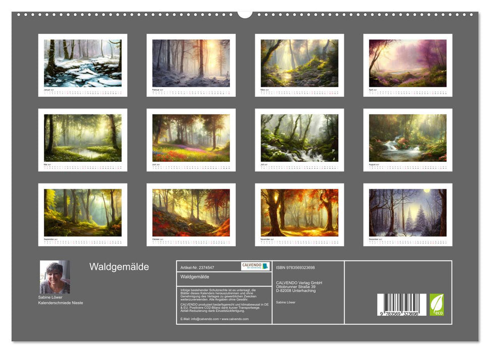 Waldgemälde (CALVENDO Premium Wandkalender 2027)