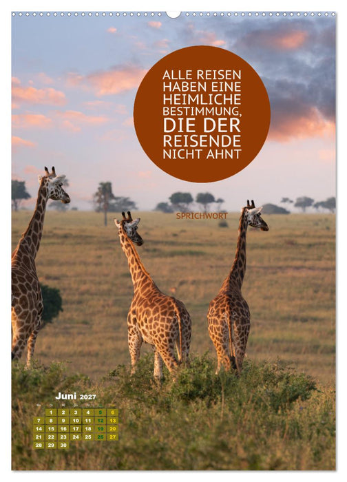 Verrückt nach REISEN Fernweh - Travel - Sprüche (CALVENDO Wandkalender 2027)