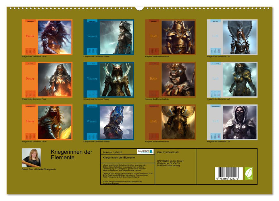 Kriegerinnen der Elemente (CALVENDO Premium Wandkalender 2027)