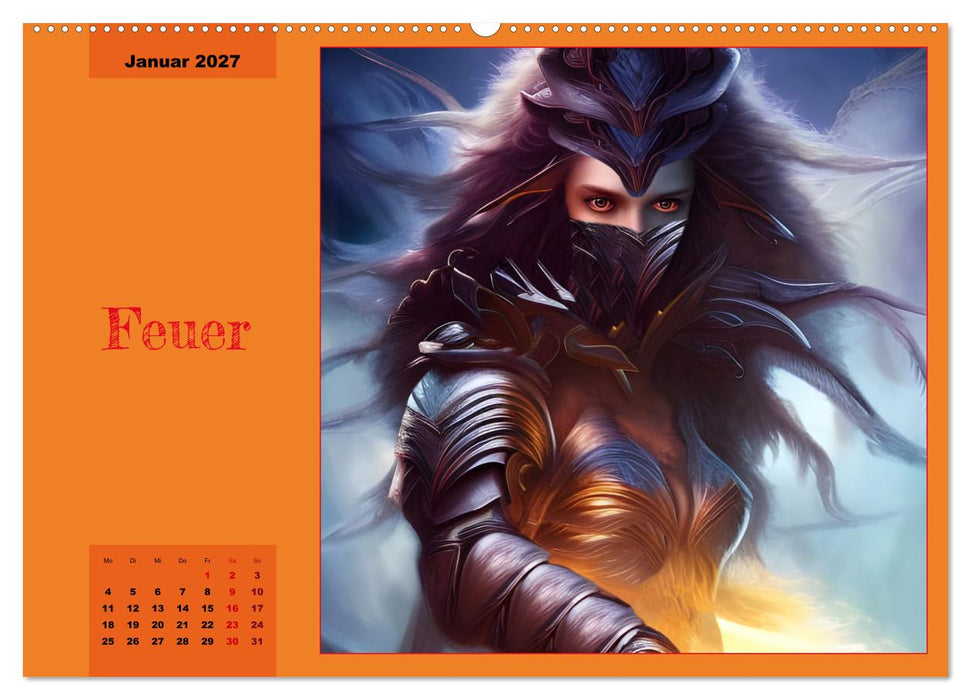 Kriegerinnen der Elemente (CALVENDO Premium Wandkalender 2027)
