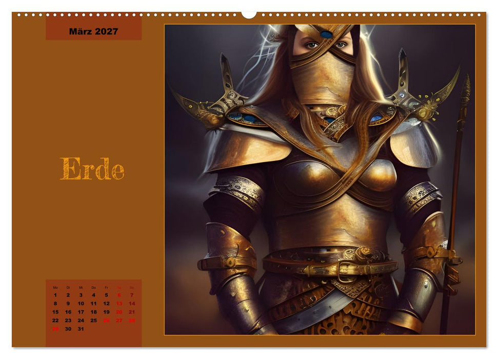Kriegerinnen der Elemente (CALVENDO Premium Wandkalender 2027)