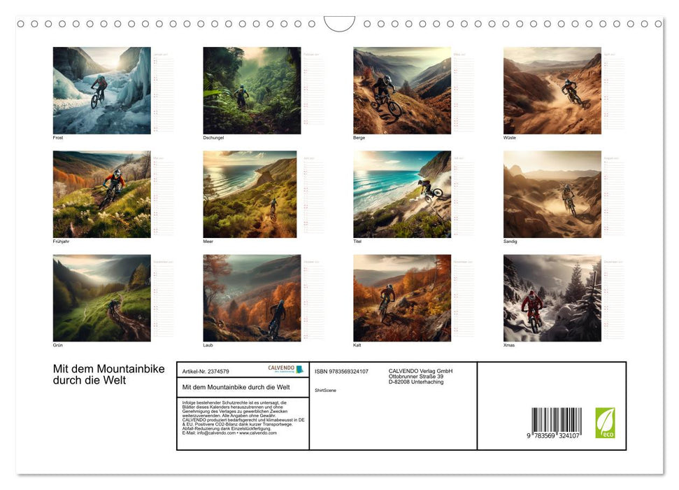 Mit dem Mountainbike durch die Welt (CALVENDO Wandkalender 2027)
