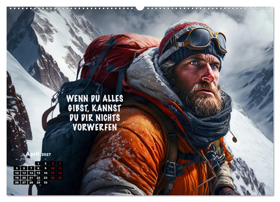 Motivation und Bergsteigen (CALVENDO Wandkalender 2027)