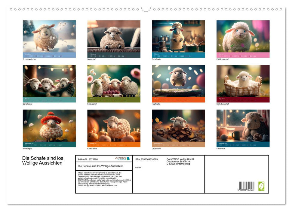 Die Schafe sind los Wollige Aussichten (CALVENDO Wandkalender 2027)