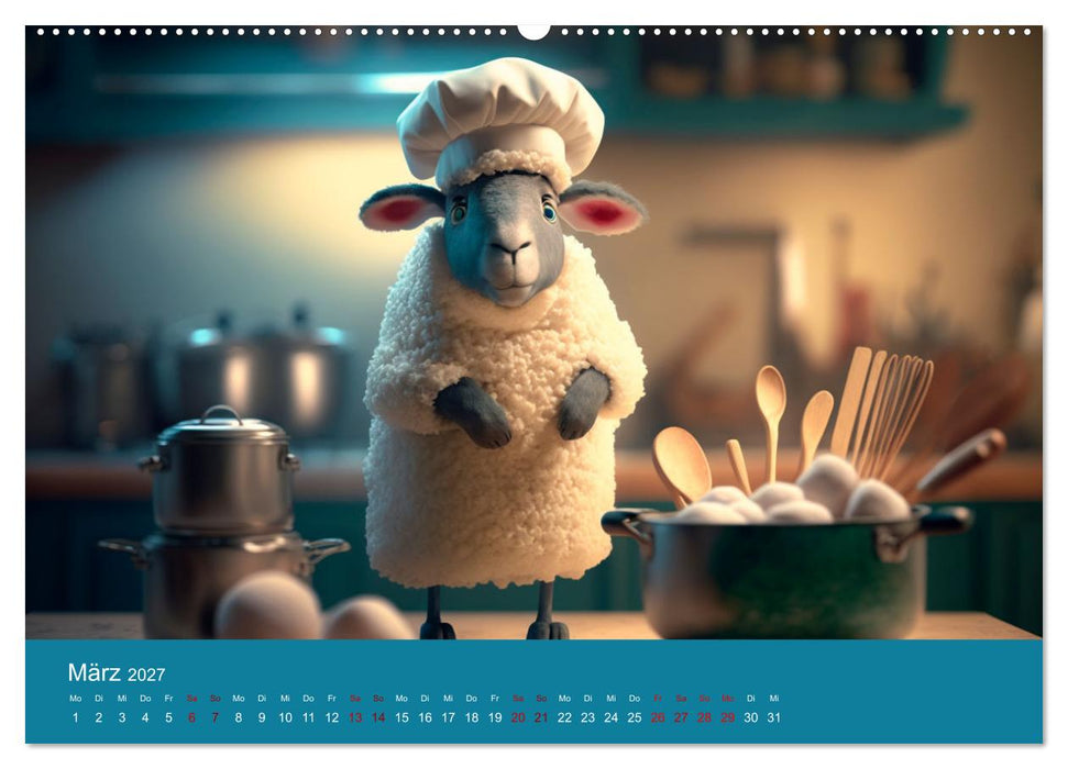 Die Schafe sind los Wollige Aussichten (CALVENDO Wandkalender 2027)