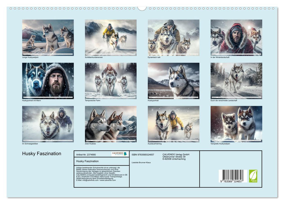 Husky Faszination (CALVENDO Premium Wandkalender 2027)