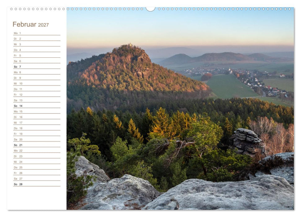 Dorfperspektiven - Elbsandstein (CALVENDO Premium Wandkalender 2027)
