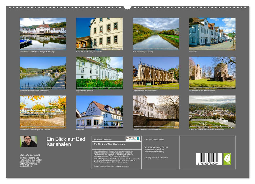 Ein Blick auf Bad Karlshafen (CALVENDO Premium Wandkalender 2027)