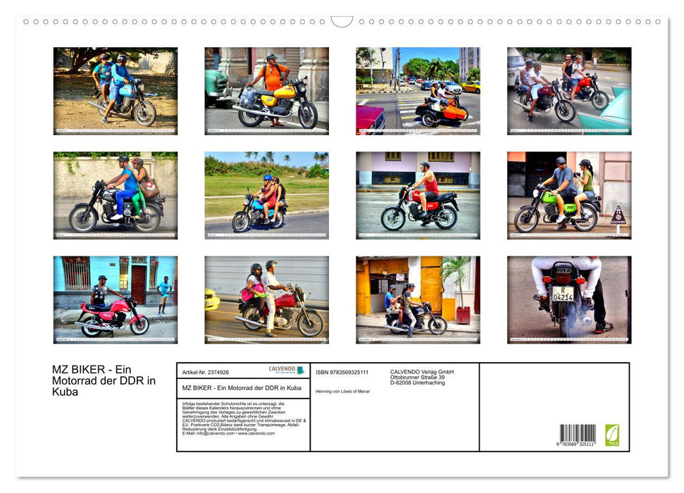 MZ BIKER - Ein Motorrad der DDR in Kuba (CALVENDO Wandkalender 2027)