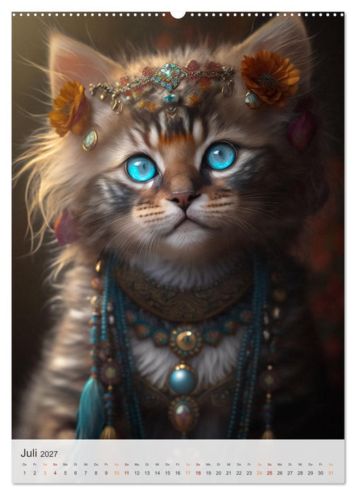 Boho Katzenbabys (CALVENDO Premium Wandkalender 2027)