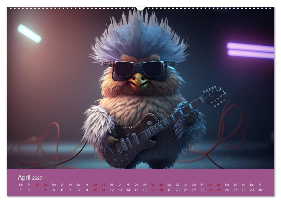 Hühner im Rampenlicht Ein Kalender voller tierischer Fotostars (CALVENDO Premium Wandkalender 2027)