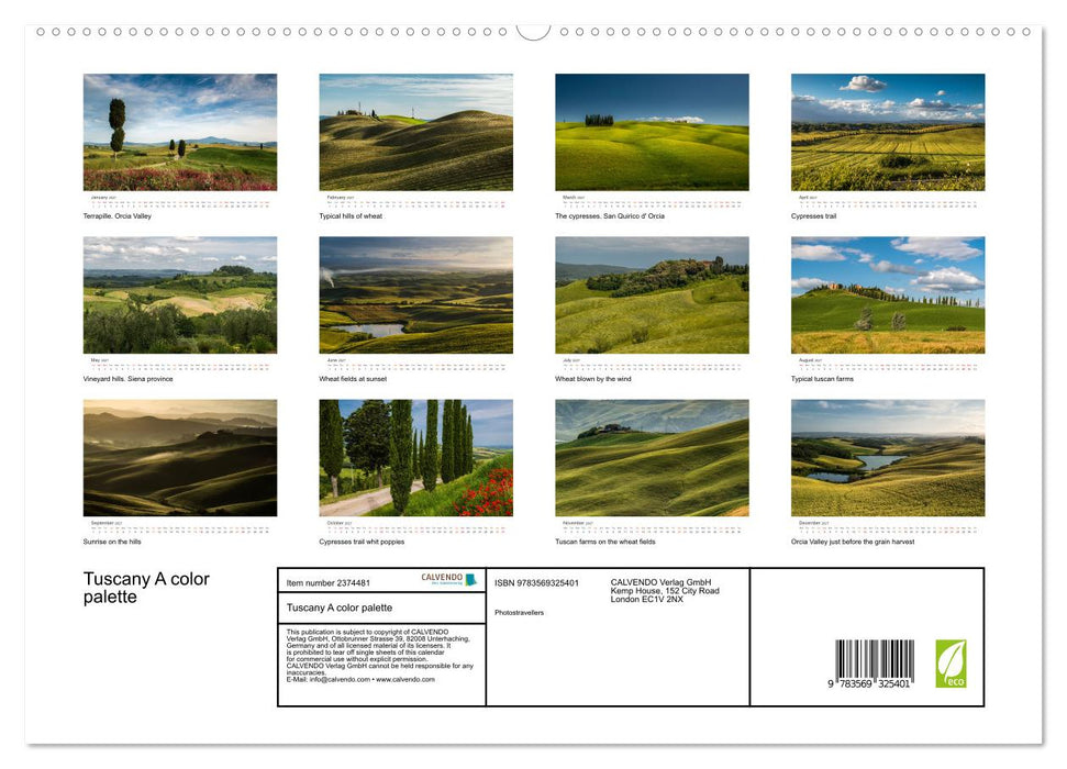 Tuscany A color palette (CALVENDO Premium-Calendar 2027)
