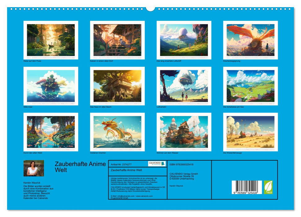 Zauberhafte Anime Welt (CALVENDO Premium Wandkalender 2027)