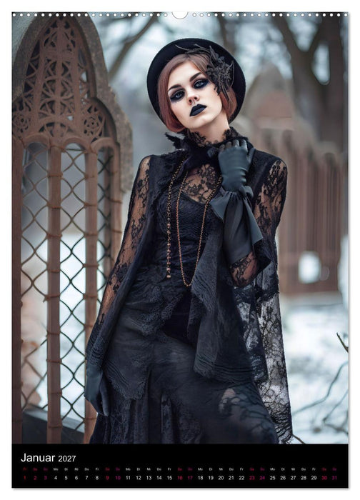 Gothic Kalender - Ein Jahr voller Gothic-Mystik und Eleganz (CALVENDO Wandkalender 2027)
