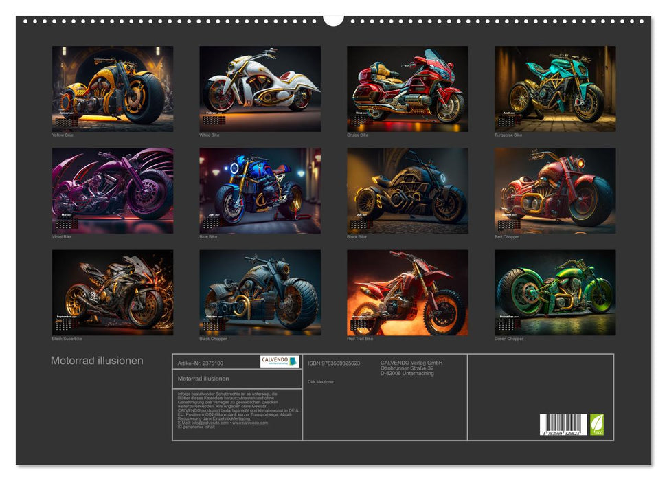 Motorrad illusionen (CALVENDO Wandkalender 2027)