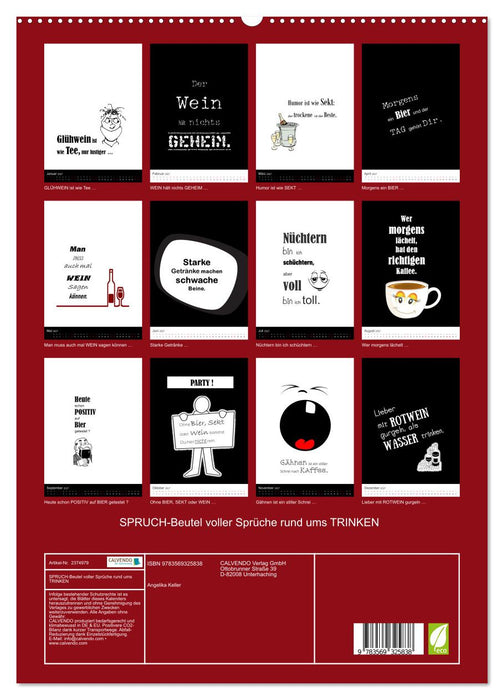 SPRUCH-Beutel voller Sprüche rund ums TRINKEN (CALVENDO Premium Wandkalender 2027)