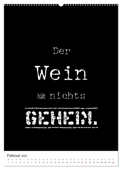 SPRUCH-Beutel voller Sprüche rund ums TRINKEN (CALVENDO Premium Wandkalender 2027)