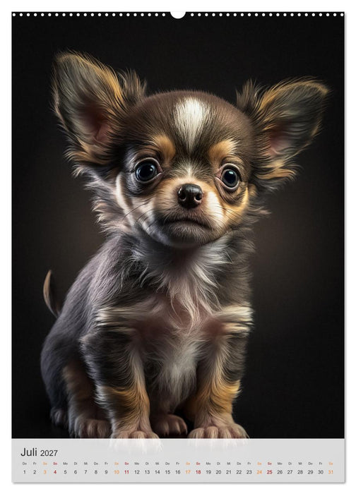 Zauberhafte Hundebabys (CALVENDO Premium Wandkalender 2027)