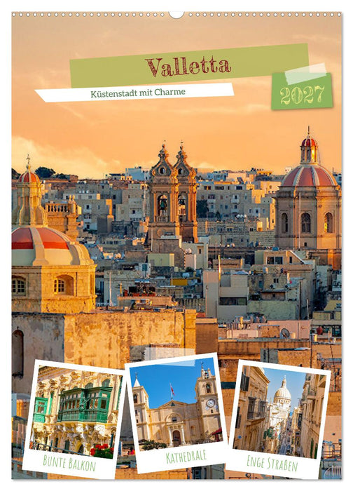 Valletta - Küstenstadt mit Charme (CALVENDO Wandkalender 2027)