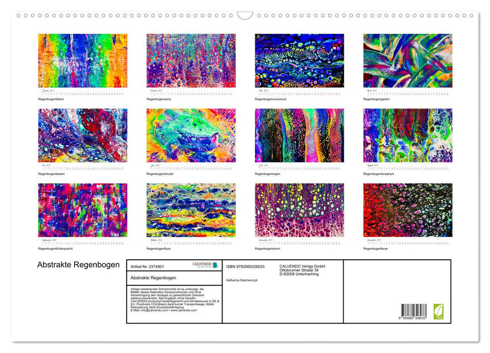 Abstrakte Regenbogen (CALVENDO Wandkalender 2027)