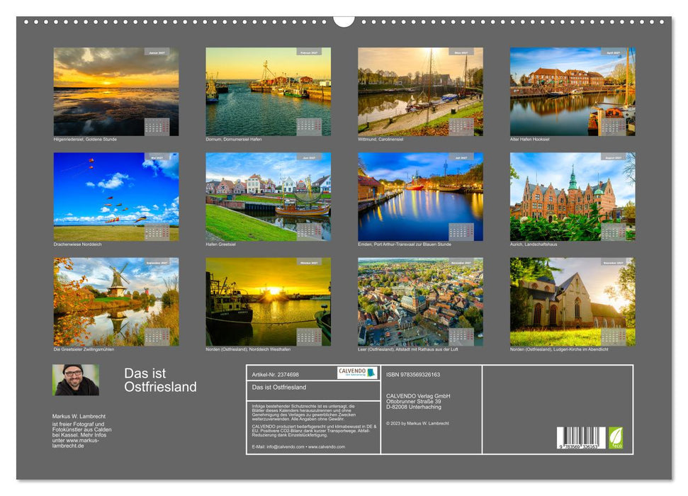 Das ist Ostfriesland (CALVENDO Wandkalender 2027)