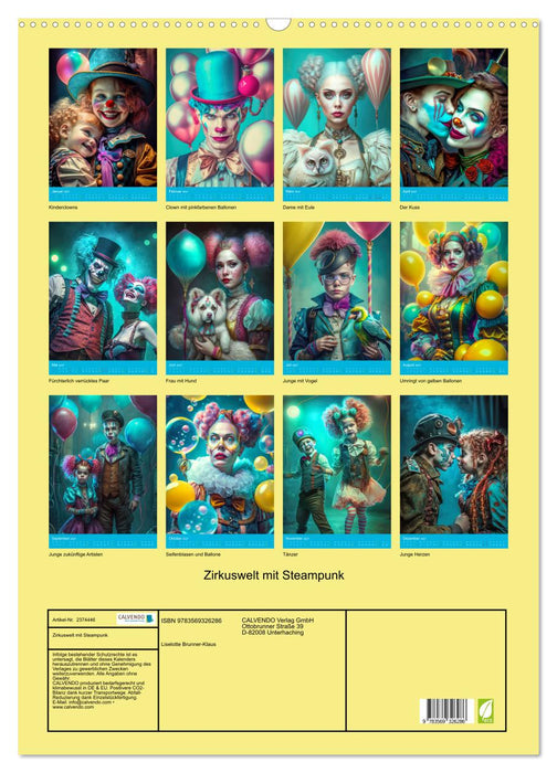 Zirkuswelt mit Steampunk (CALVENDO Wandkalender 2027)
