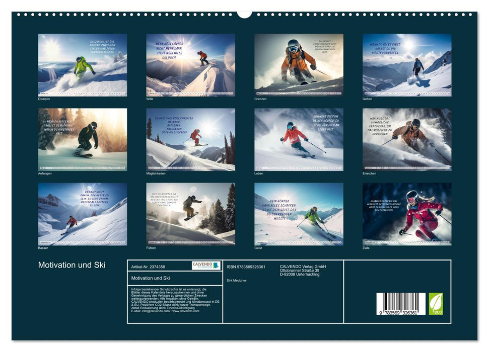 Motivation und Ski (CALVENDO Premium Wandkalender 2027)