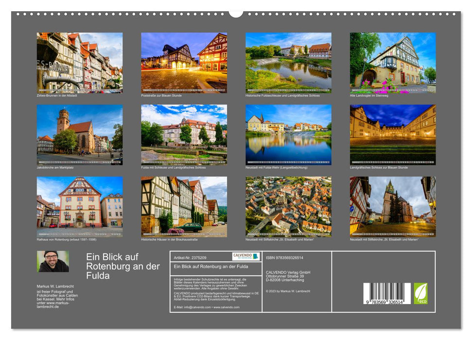 Ein Blick auf Rotenburg an der Fulda (CALVENDO Premium Wandkalender 2027)