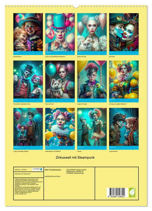 Zirkuswelt mit Steampunk (CALVENDO Premium Wandkalender 2027)
