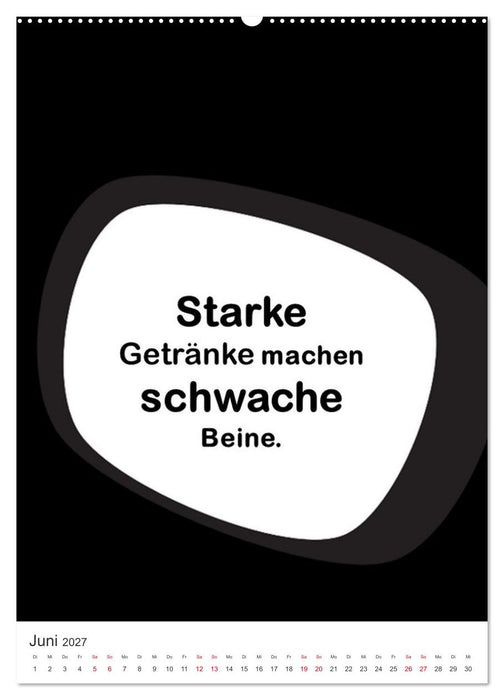 SPRUCH-Beutel voller Sprüche rund ums TRINKEN (CALVENDO Wandkalender 2027)