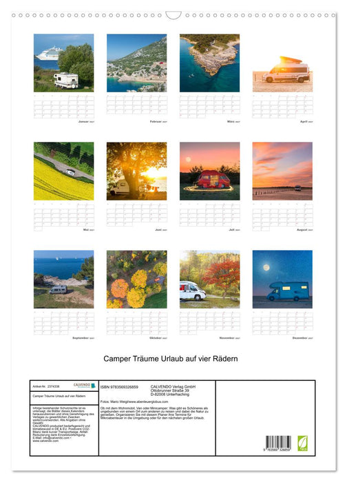Camper Träume Urlaub auf vier Rädern (CALVENDO Wandkalender 2027)