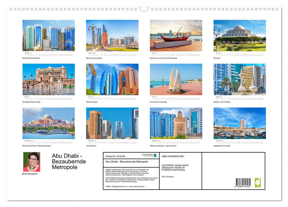 Abu Dhabi - Bezaubernde Metropole (CALVENDO Wandkalender 2027)