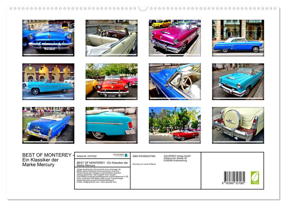 BEST OF MONTEREY - Ein Klassiker der Marke Mercury (CALVENDO Premium Wandkalender 2027)