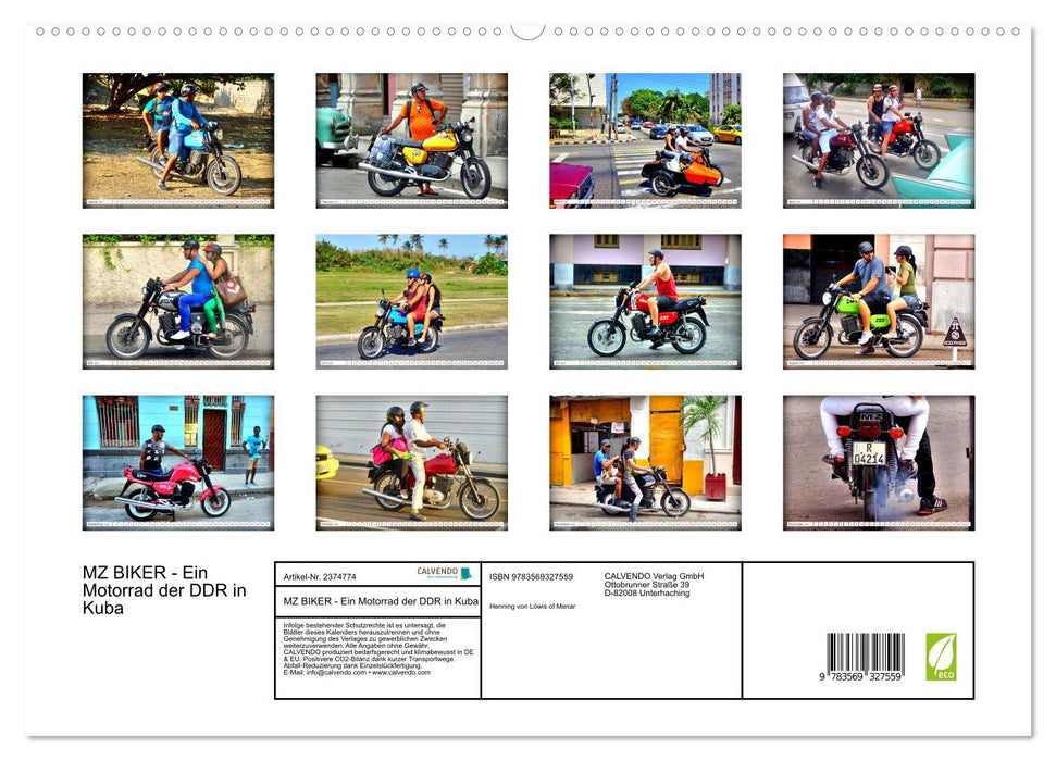 MZ BIKER - Ein Motorrad der DDR in Kuba (CALVENDO Premium Wandkalender 2027)