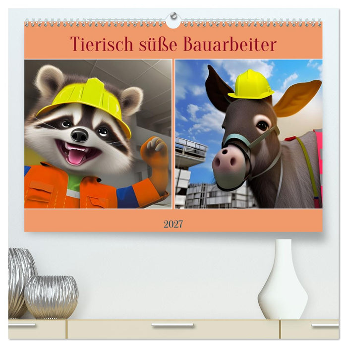 Tierisch süße Bauarbeiter (CALVENDO Premium Wandkalender 2027)