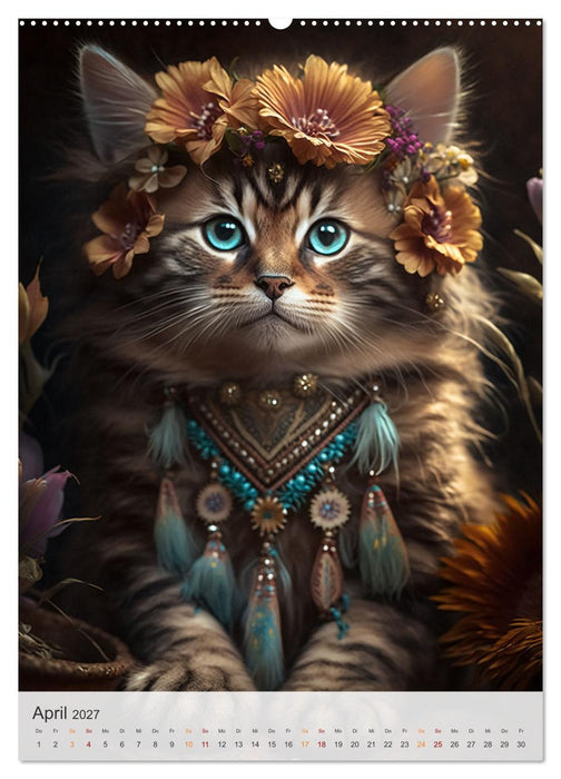 Boho Katzenbabys (CALVENDO Wandkalender 2027)